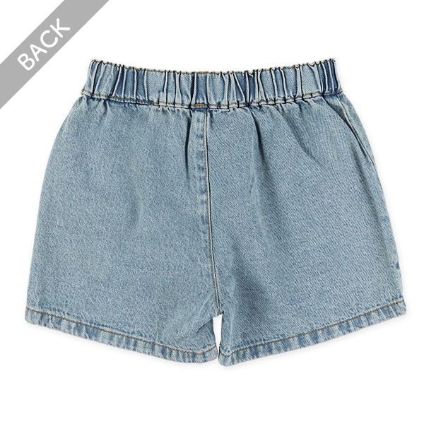 デニムいちご刺繍ショートパンツ