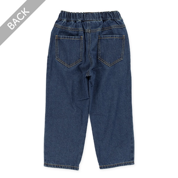 デニム裾タックパンツ