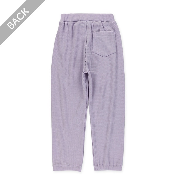 ワッフルストレッチパンツ（アイボリー・ラベンダー）