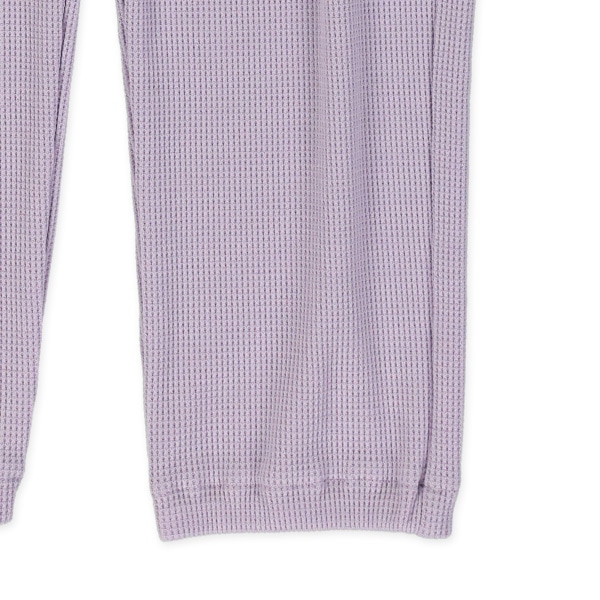 ワッフルストレッチパンツ（アイボリー・ラベンダー）