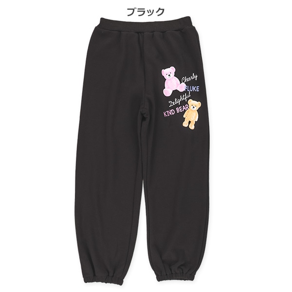 10分丈裏毛くま裾ゴムパンツ