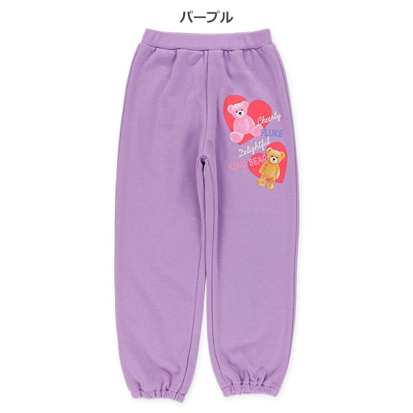 10分丈裏毛くま裾ゴムパンツ