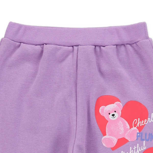 10分丈裏毛くま裾ゴムパンツ