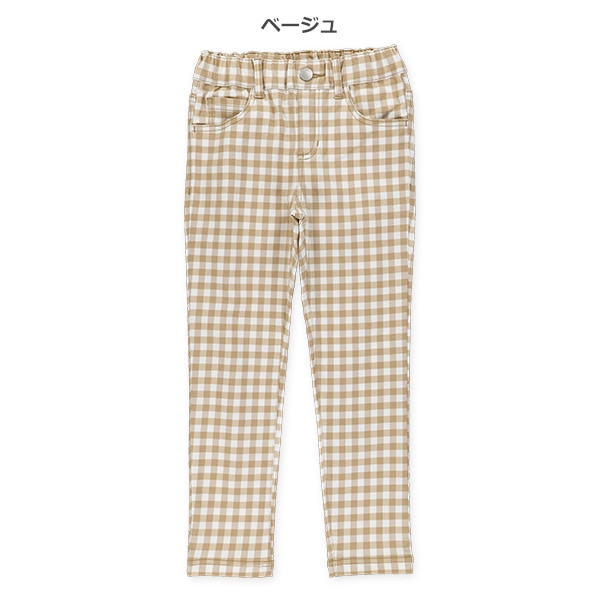 チェック柄ロングパンツ