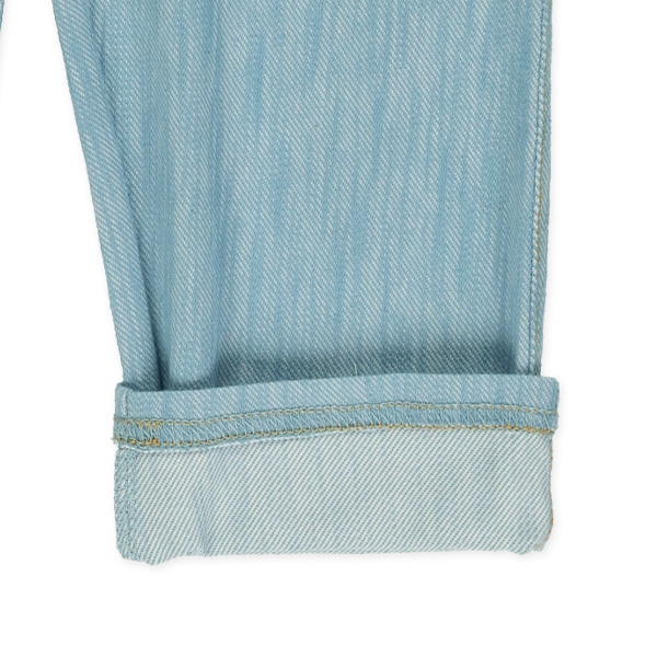 6分丈デニムニットカプリパンツ