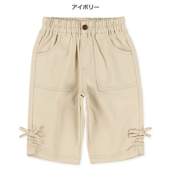 リボン付きカプリパンツ