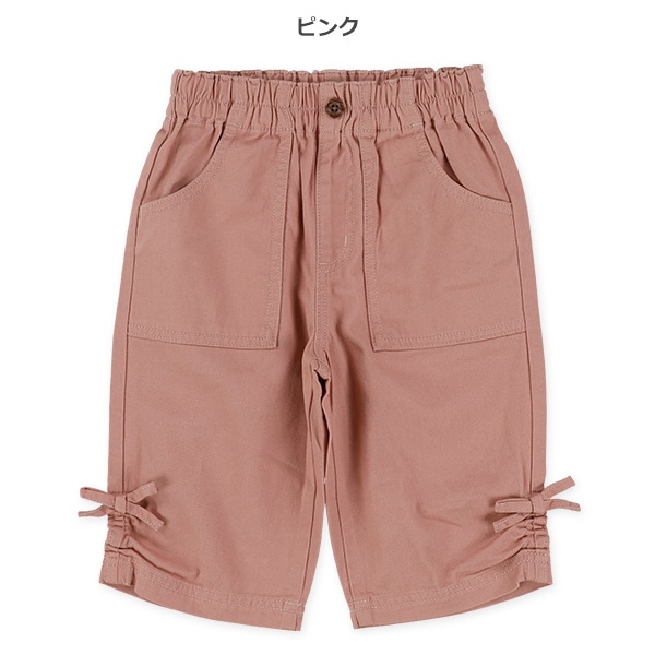 リボン付きカプリパンツ