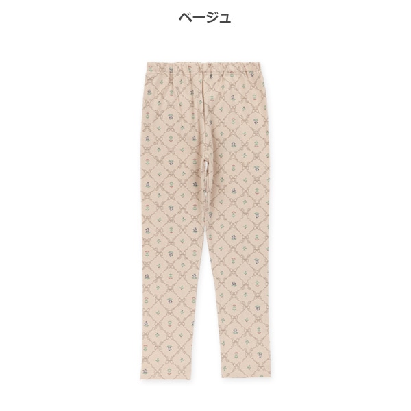 10分丈ボタニカル柄レギンス