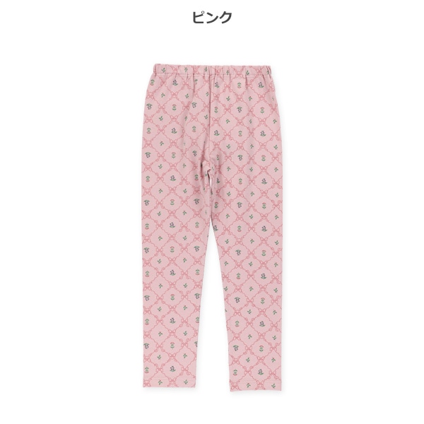 10分丈ボタニカル柄レギンス
