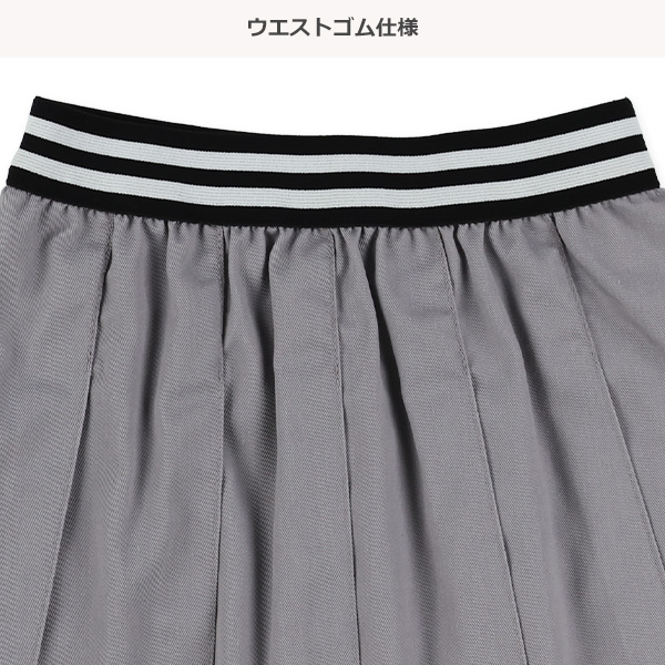 ウエストボーダーツイルプリーツスカート