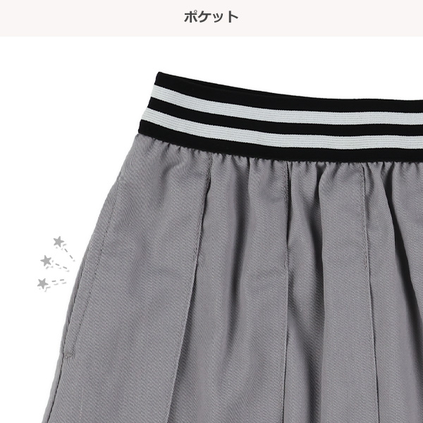 ウエストボーダーツイルプリーツスカート
