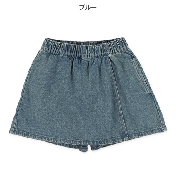 8オンスデニムラップキュロットパンツ