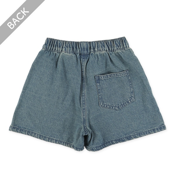 8オンスデニムラップキュロットパンツ