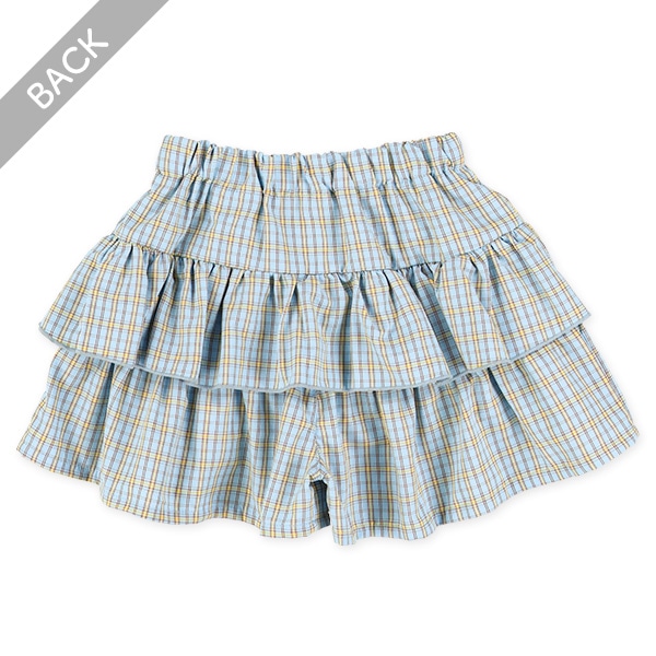 チェックティアードキュロットパンツ