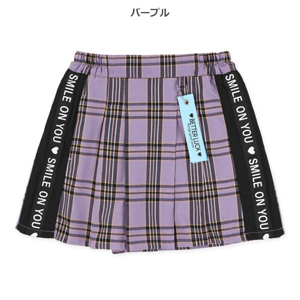 無地・チェックタグチャーム付きスカパン