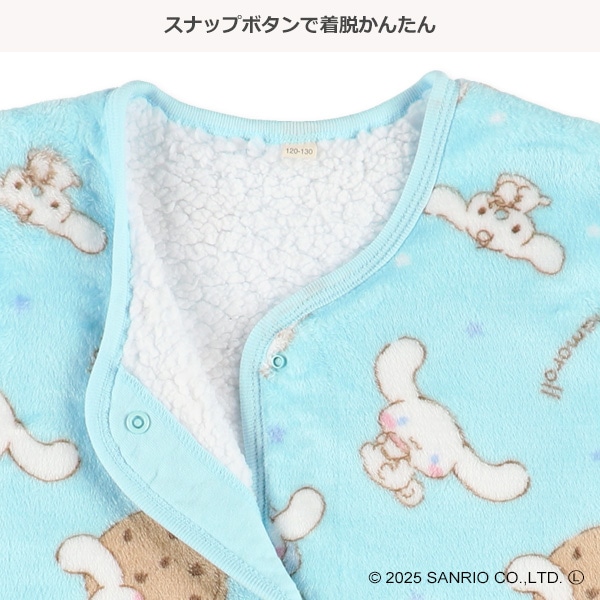 ミンクフリース裏ボアロングポンチョ（シナモロール）