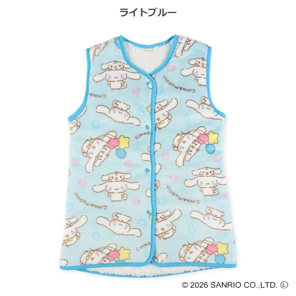 ミンクフリース裏ボアロングポンチョ（シナモロール）