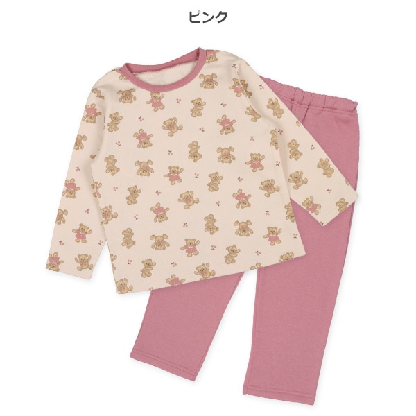 起毛長袖パジャマ　くまさん テディベア　100cm