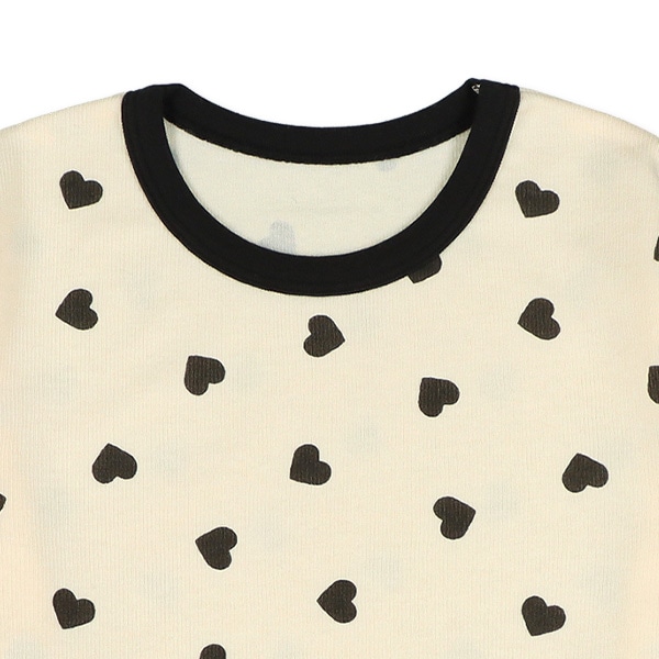 裏微起毛長袖パジャマ（ハート）