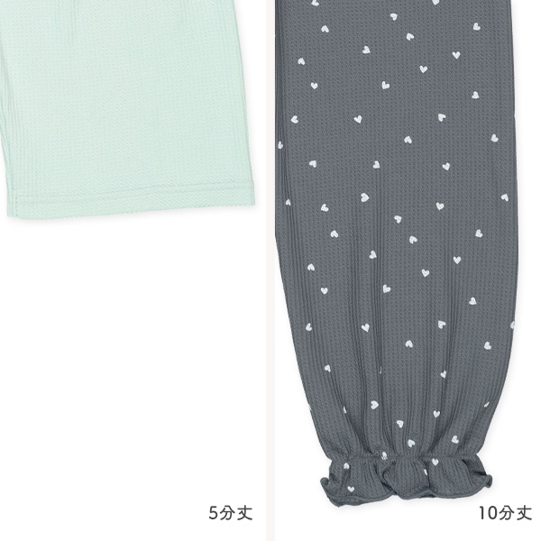 2枚組腹巻付き5分+10分丈どっちもまえポリエステルワッフルスペアパンツ