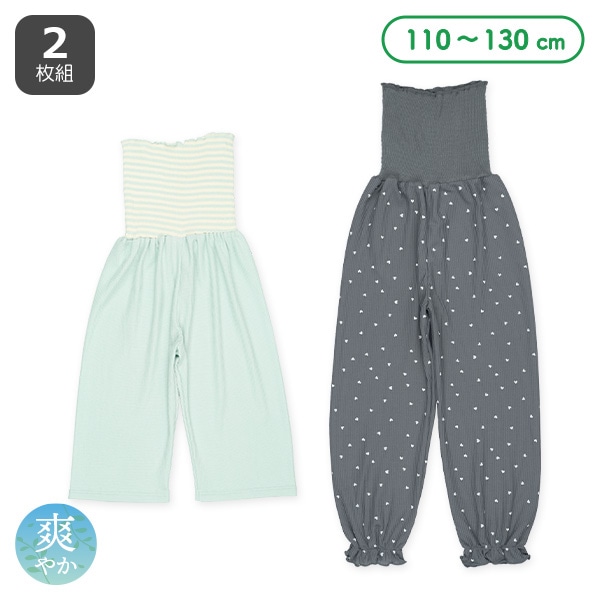 2枚組腹巻付き5分+10分丈どっちもまえポリエステルワッフルスペアパンツ