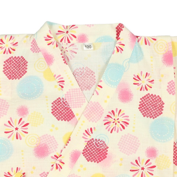 甚平（丸モチーフ・花火）