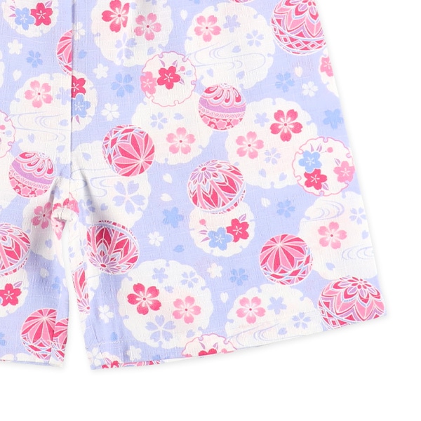 甚平（花と手毬）