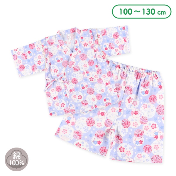 甚平（花と手毬）