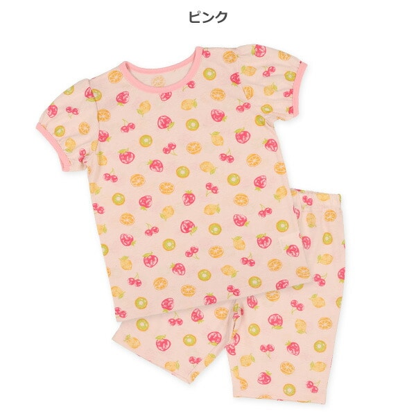 半袖パジャマ(フルーツ総柄) ベビー服・子供服・マタニティ通販 西松屋オンラインストア kids 果物柄 半袖パジャマ 子供用 110cm