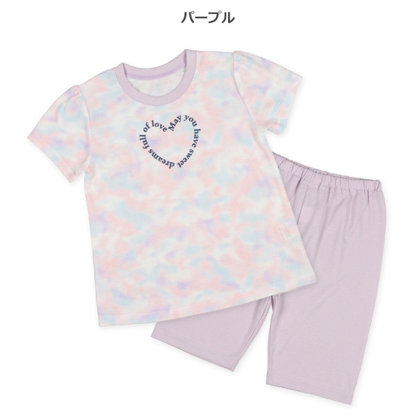 半袖パジャマ（タイダイ風・胸ロゴ）