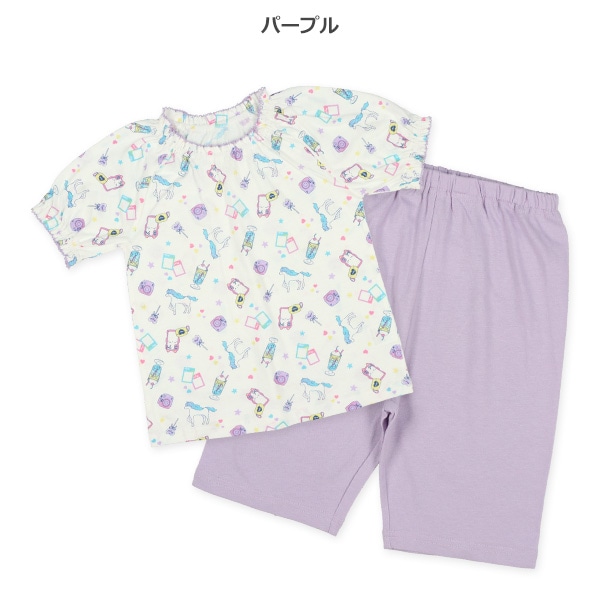 ラグラン半袖パジャマ（ユニコーン・カメラ）
