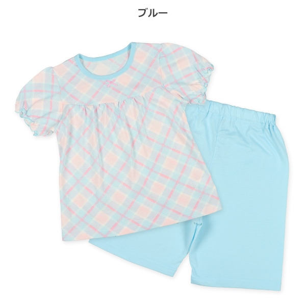 半袖パジャマ（パステルチェック）