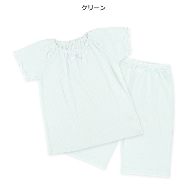 ラグラン半袖パジャマ（ジャガード風）