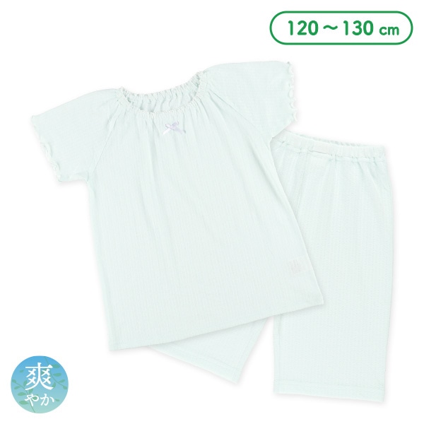 ラグラン半袖パジャマ（ジャガード風）