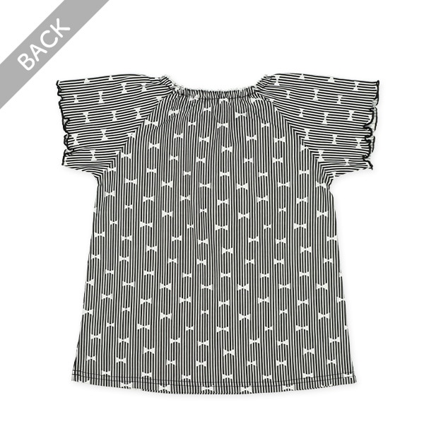 ラグラン半袖パジャマ（リボン柄）