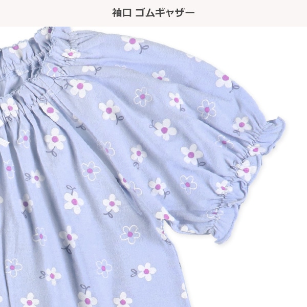 ラグラン半袖パジャマ（花総柄）