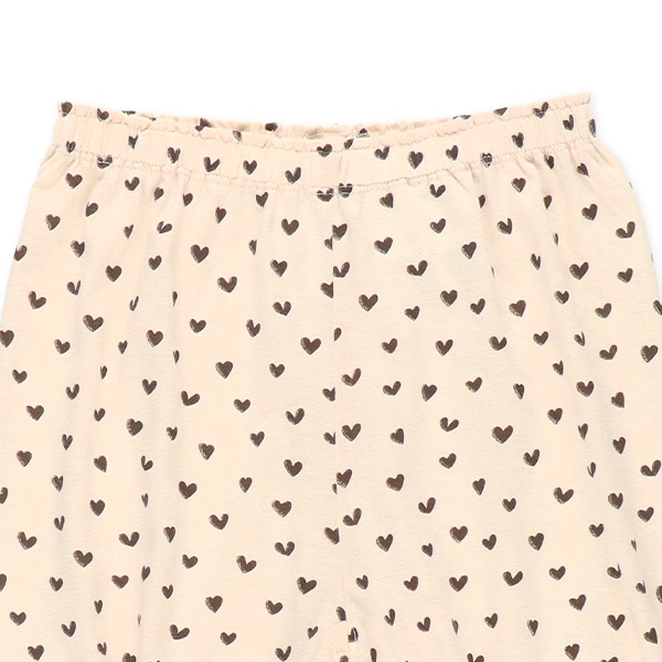 ラグラン半袖パジャマ（くすみハート総柄）