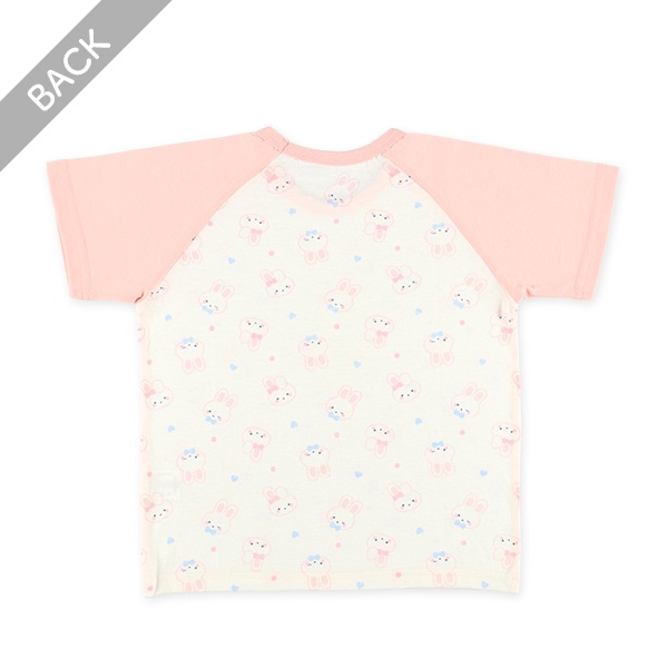 腹巻付きラグラン半袖パジャマ（うさぎ）