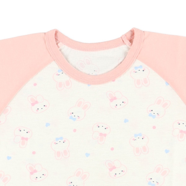 腹巻付きラグラン半袖パジャマ（うさぎ）