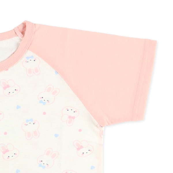 腹巻付きラグラン半袖パジャマ（うさぎ）