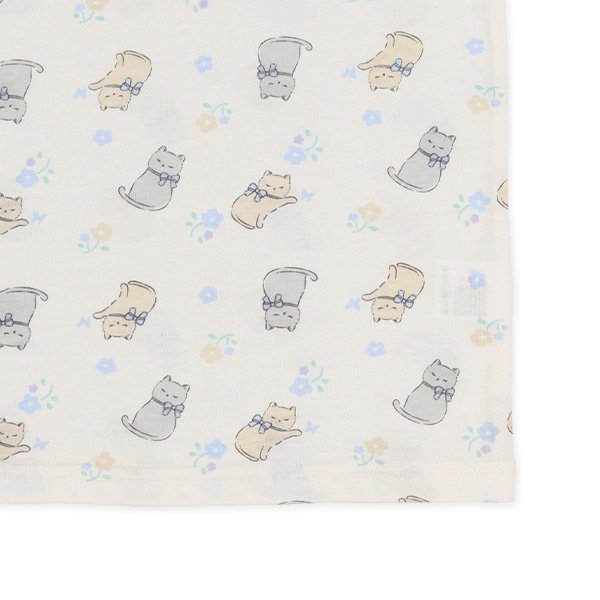 腹巻付き半袖パジャマ（ねこ）