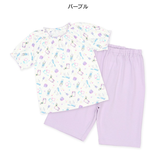 ラグラン半袖パジャマ（ユニコーン・カメラ）