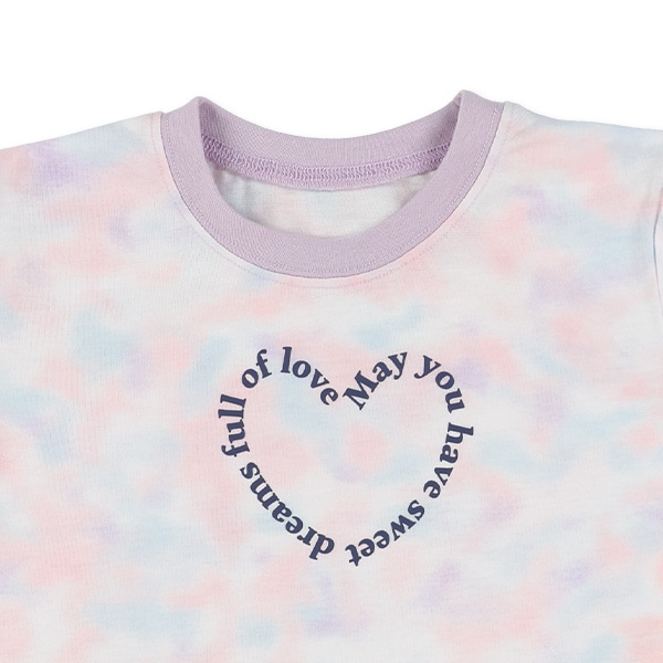 半袖パジャマ（タイダイ風・胸ロゴワンポイント）