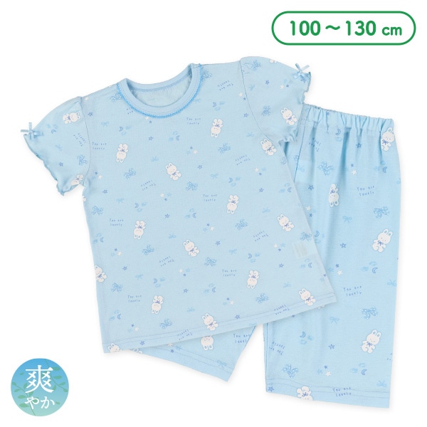 半袖パジャマ（うさぎ総柄）