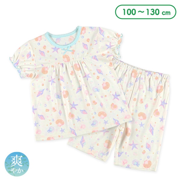 半袖パジャマ（シェル総柄）
