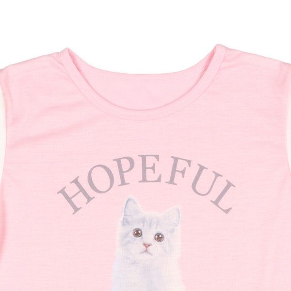 半袖パジャマ（インクジェット・ねこ）