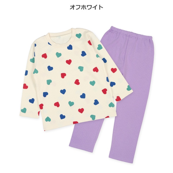 ソフトキルト長袖パジャマ（マルチハート）