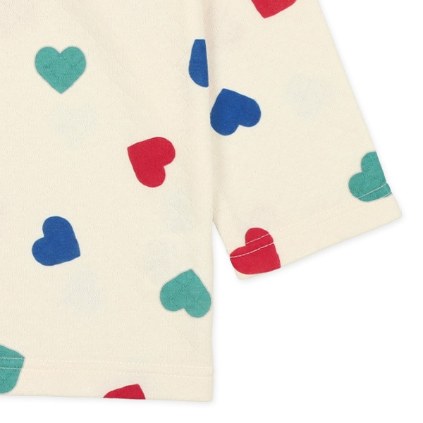 ソフトキルト長袖パジャマ（マルチハート）