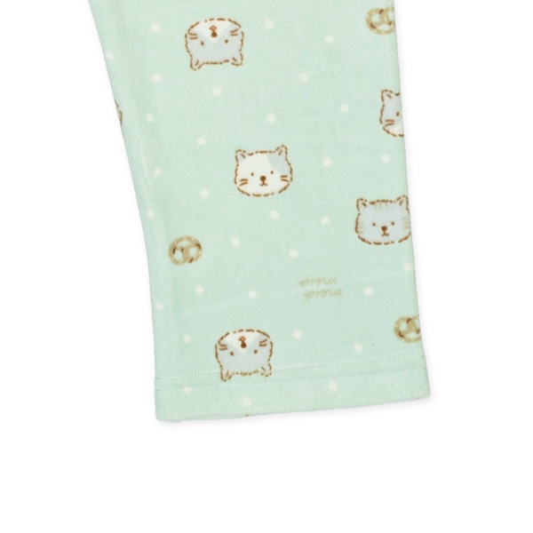 ストレッチマイクロフリース長袖パジャマ（ねこ総柄）