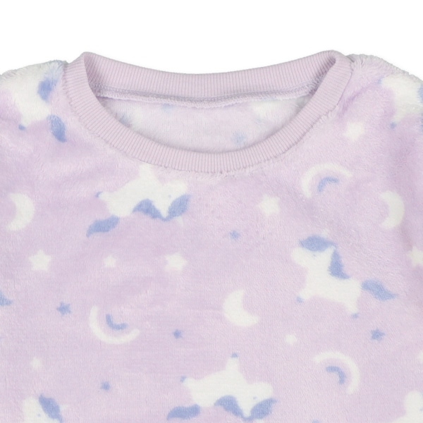 マイクロフリース長袖パジャマ（ユニコーン）